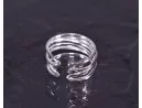 Raffinierter Silberring mehrschichtig