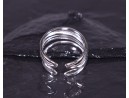 Raffinierter Silberring mehrschichtig