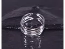 Raffinierter Silberring mehrschichtig