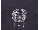 Raffinierter Silberring mehrschichtig