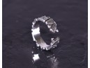 Rustikaler Silberring offen