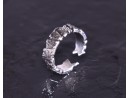 Rustikaler Silberring offen