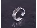 Rustikaler Silberring offen