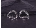 Silberohrclips in Herzform
