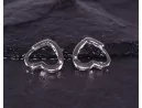 Silberohrclips in Herzform