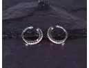 Silberohrclips mit Strasssteinen