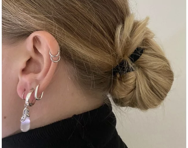 Silberohrhänger mit Katzenauge Opal