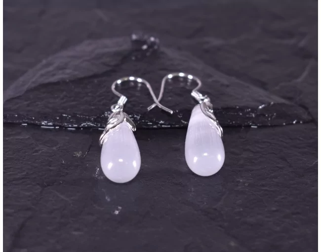 Silberohrhänger mit Katzenauge Opal