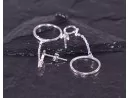 Silberohrhänger mit zwei Kreisen und Kette