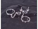 Silberohrhänger mit zwei Kreisen und Kette