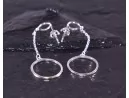 Silberohrhänger mit zwei Kreisen und Kette