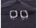 Silberohrringe geometrisch oval
