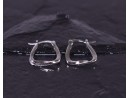 Silberohrringe in Trapezform