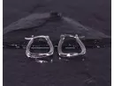 Silberohrringe in Trapezform