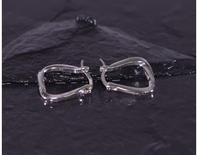 Silberohrringe in Trapezform