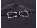 Silberohrringe in Trapezform