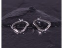 Silberohrringe in Trapezform