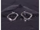 Silberohrringe in Trapezform
