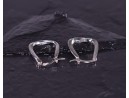 Silberohrringe in Trapezform