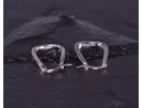 Silberohrringe in Trapezform
