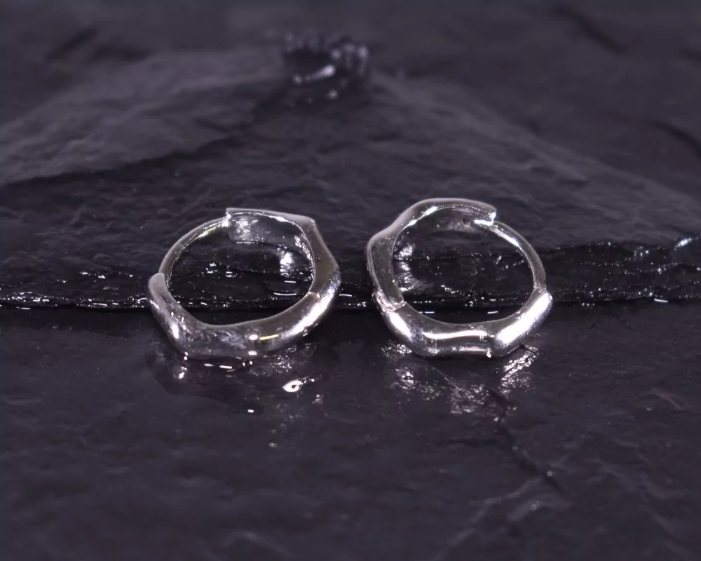 Silberohrringe mit abgerundeter Sternform