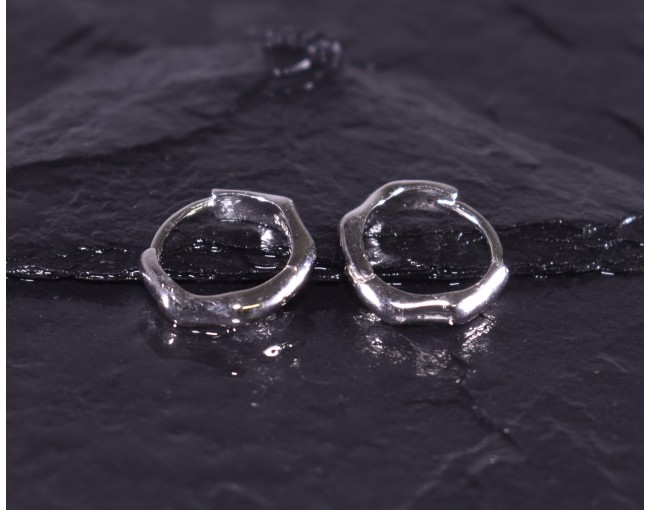 Silberohrringe mit abgerundeter Sternform