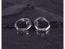 Silberohrringe mit abgerundeter Sternform