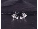 Silberohrstecker mit blauem Zirkon