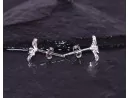 Silberohrstecker mit Blütenblättern