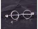 Silberohrstecker mit durchgezogenem Kreis