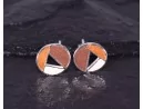 Silberohrstecker mit farbigem Mosaikkreis