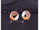 Silberohrstecker mit farbigem Mosaikkreis