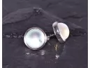 Silberohrstecker mit feingeschliffenem rundem Glas