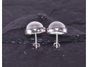 Silberohrstecker mit feingeschliffenem rundem Glas