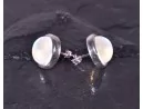 Silberohrstecker mit feingeschliffenem rundem Glas