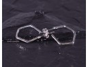 Silberohrstecker mit geometrischer Sternform