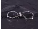 Silberohrstecker mit geometrischer Sternform