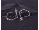 Silberohrstecker mit geometrischer Sternform