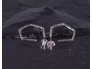 Silberohrstecker mit geometrischer Sternform