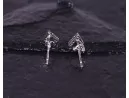 Silberohrstecker mit kleinen Kristallen