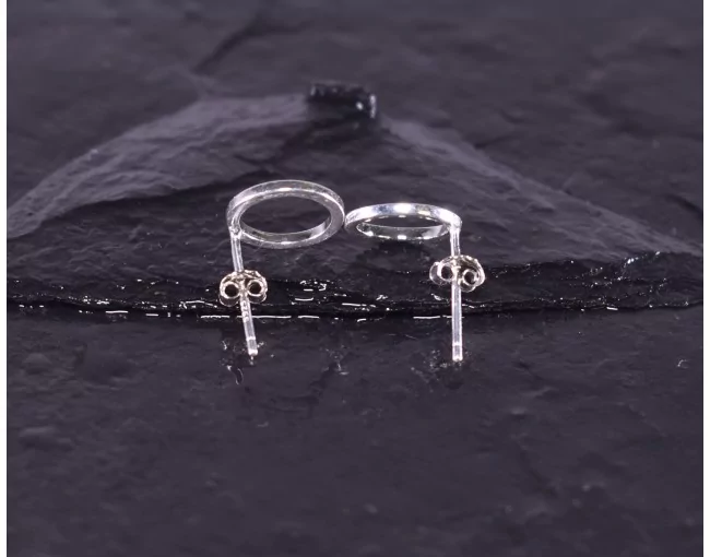 Silberohrstecker mit Kreismotiv
