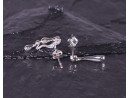 Silberohrstecker mit kunstvollen Wassertropfen
