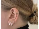Silberohrstecker mit moderner Welle