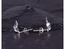 Silberohrstecker mit moderner Welle