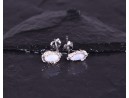 Silberohrstecker mit ovalem Opal