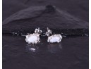 Silberohrstecker mit ovalem Opal