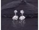 Silberohrstecker mit Rosen