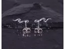Silberohrstecker mit Schlangenmotiv