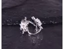Silberohrstecker mit Schneeflocke und Strassstein