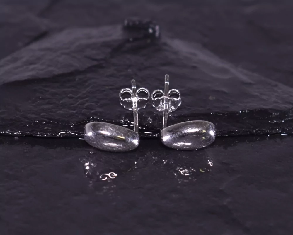 Silberohrstecker mit Wassertropfen Motiv